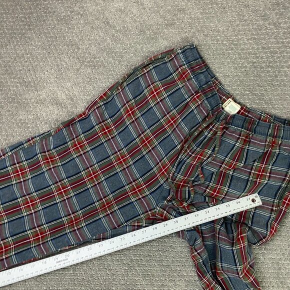 LL Bean Scotch Plaid Sleep Pants Pajama Bottoms Lot of 2 Men's Medium Loungewear - Picture 12 of 13